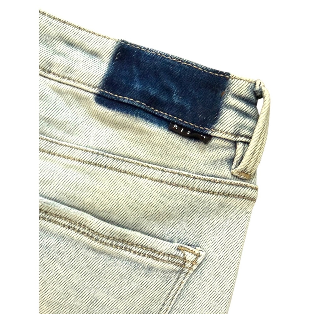 Risen Flare Jeans Women 11/30 Tall Low Rise Light Wash Y2K Stretch Denim - Picture 9 of 13